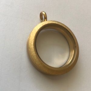 Origami owl sparkly gold locket